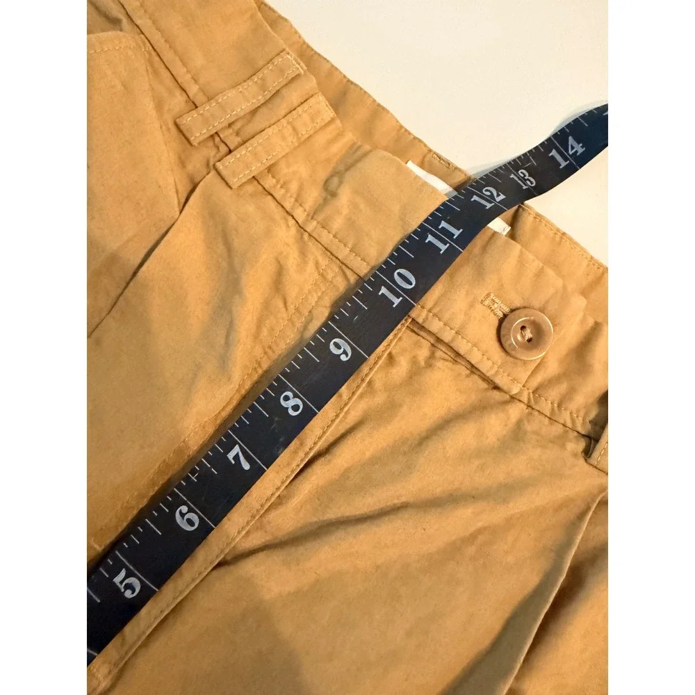 COS Womens Cotton Linen Pleated Tapered‎ High Rise Trousers Pants Size 4 Barrel